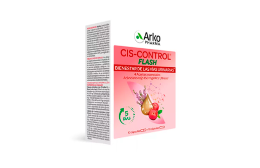 Cis-Control Cranberola Flash 10 cápsulas claras + 10 cápsulas oscuras
