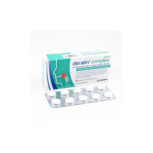 Deratin Complex 30 Comprimidos Para Chupar Menta