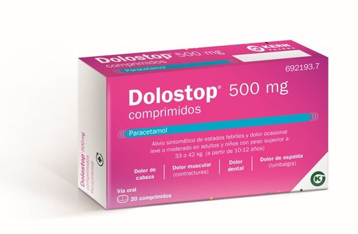 Dolostop 500 Mg 20 Comprimidos