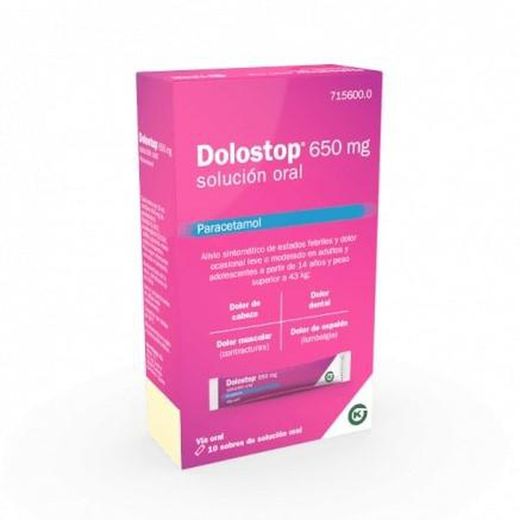 Dolostop 650 Mg 10 Sobres Solucion Oral 10 Ml