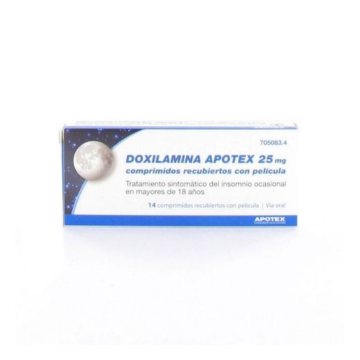 Doxilamina Apotex 25 Mg 14 Comprimidos Recubiertos