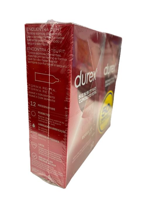 Durex Duplo Sensitivo Contacto Total 50% Descuento 24 Preservativos