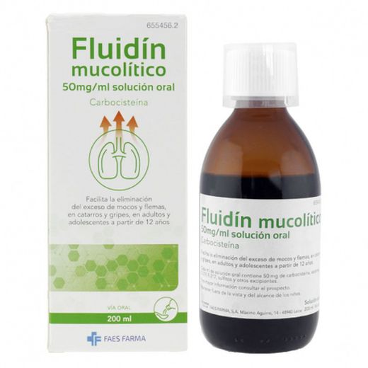 Fluidin Mucolitico 50 Mg/Ml Solucion Oral 200 Ml