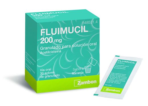 Fluimucil 200 Mg 30 Sobres Granulado