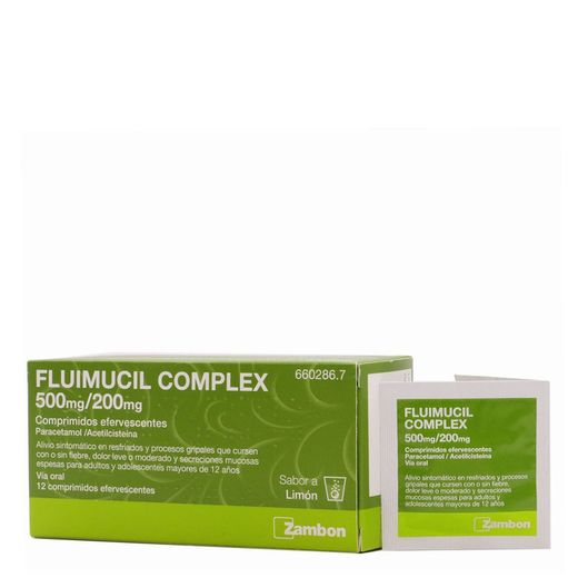 Fluimucil Complex 500/200 Mg 12 Comprimidos Efer