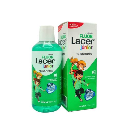 Fluor Lacer Júnior Colutorio Menta 0,05 Diario 500 ml