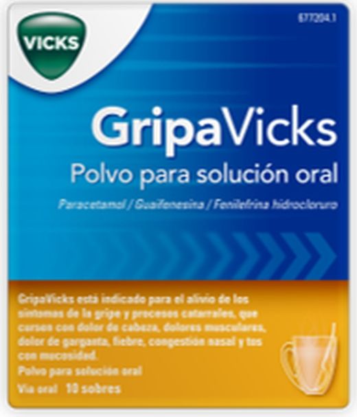 Gripavicks 10 Sobres Polvo Solucion Oral