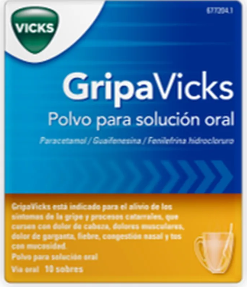 Gripavicks 10 Sobres Polvo Solucion Oral