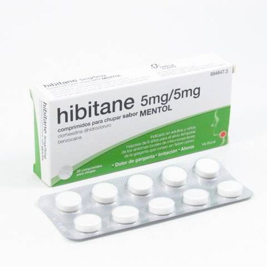 Hibitane 5/5 Mg 20 Comprimidos Para Chupar Mentol