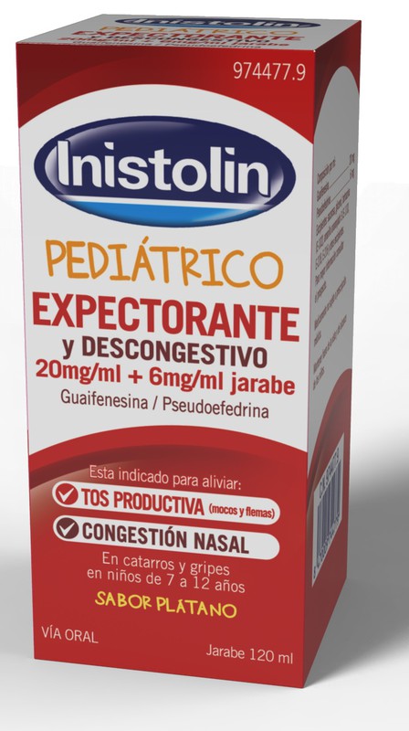 INISTOLIN PEDIATRICO TOS Y CONGESTION 2 mg/ml 6 mg/ml JARABE 1