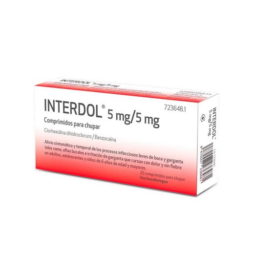 Interdol 5mg/5mg 20 Comprimidos Para Chupar