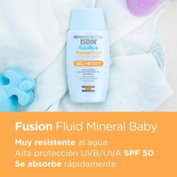 Fotoprotector Isdin Fusion Fluid Mineral Baby Pediatrics SPF50