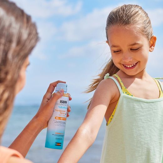 Fotoprotector Isdin Transparent Spray Wet Skin Pediatrics SPF50 250 ml