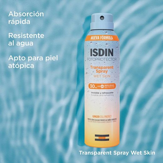 Isdin Transparent Spray Wet Skin Fotoprotector SPF 30 250 ml