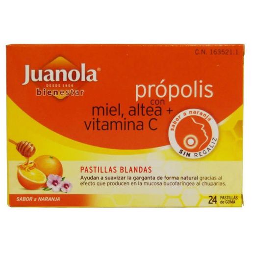 Juanola Pastillas Blandas Propolis Miel Vit C 24u