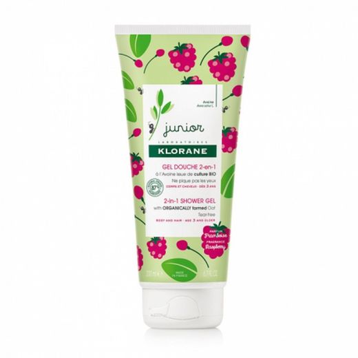 Klorane Junior Gel Ducha 2 en 1 Frambuesa 200 ml
