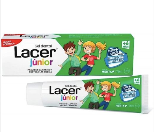Lacer Gel Junior Menta Duplo 2x75ml