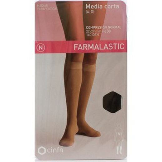 Media Corta (A-D) Comp Normal Farmalastic Negra