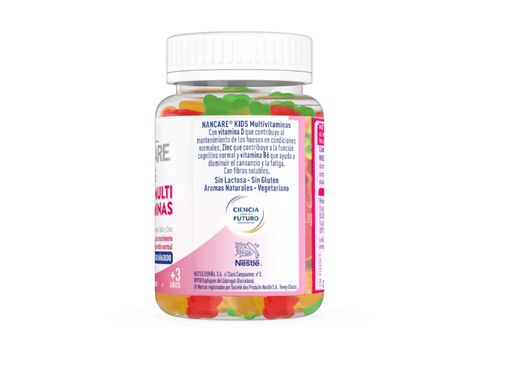 NanCare Kids Multivitaminas 30 Gominolas Sabor Naranja, Fresa y Mango
