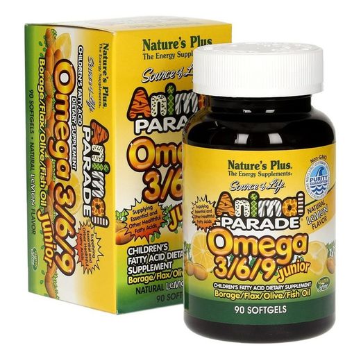 Nature's Plus Animal Parade Omega 3/6/9 Junior 90 Perlas