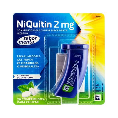 Niquitin 2mg 20 Comprimidos para Chupar (Sabor menta)