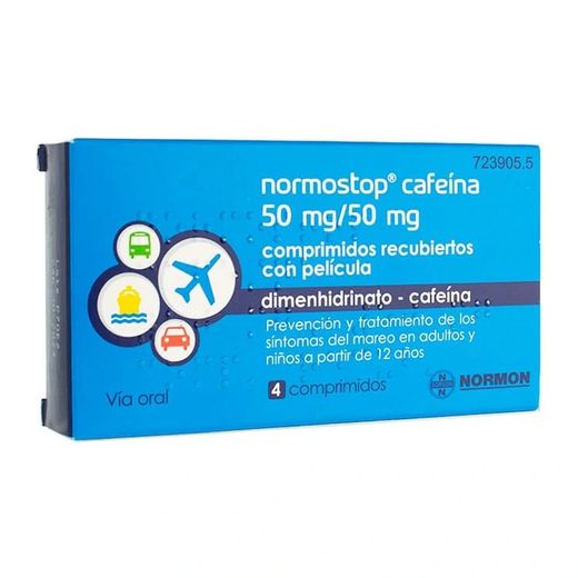 Normostop Cafeina 50/50 Mg 4 Comprimidos