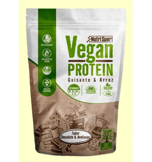 Nutrisport Vegan Protein Choco Avellana 468g