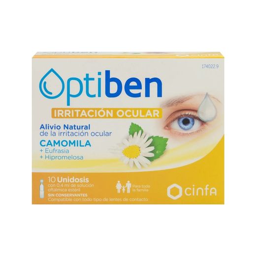 Optiben Irritación Ocular 10 Ampollas unidosis 0.4ml