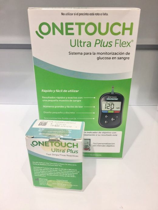 Pack Medidor De Glucosa + Tiras Reactivas Glucemia Onetouch Ultra Plus