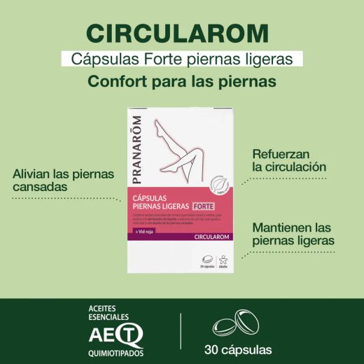 Pranarom Circularom Forte Piernas Ligeras 30 Caps
