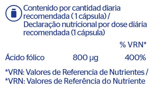 Pure Ácido Fólico 60 cápsulas