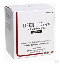 Regaxidil 50 Mg/Ml Solucion Cutanea 4 Frascos 60ml