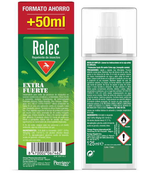 Relec Extra Fuerte Spray Repelente XL 125ml