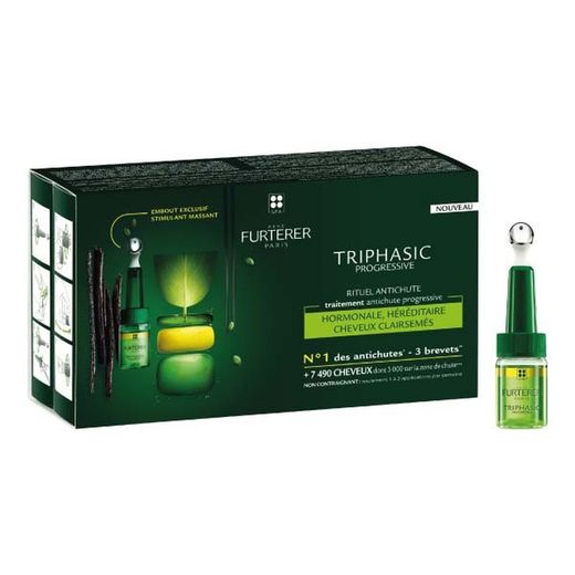 Rene Furterer Triphasic Progressive Tratamiento Anticaída Progresiva 8 frascos x 5,5 ml