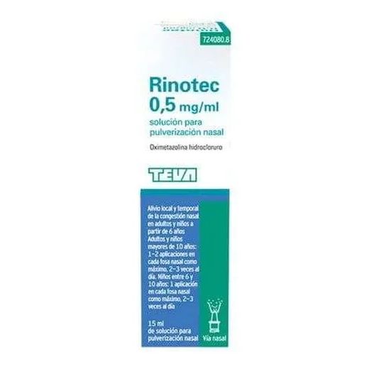 Rinotec 0.5 Mg/Ml Nebulizador Nasal 1 Frasco 15 Ml
