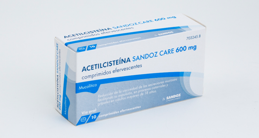 ACETILCISTEINA SANDOZ CARE EFG 600 mg 10 COMPRIMIDOS EFERVESCENTES