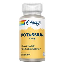 SOLARAY POTASIO CITRATO - 60 VegCaps. Apto Para Veganos