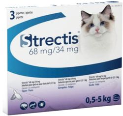 Strectis Pipetas Antiparasitarias Gatos 68mg/34mg 3 Pipetas