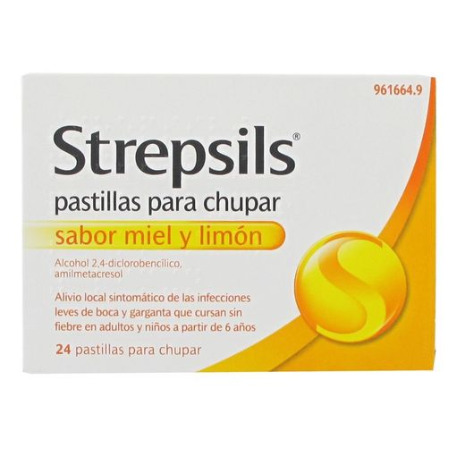 Strepsils 24 Pastillas Para Chupar Miel-Limon