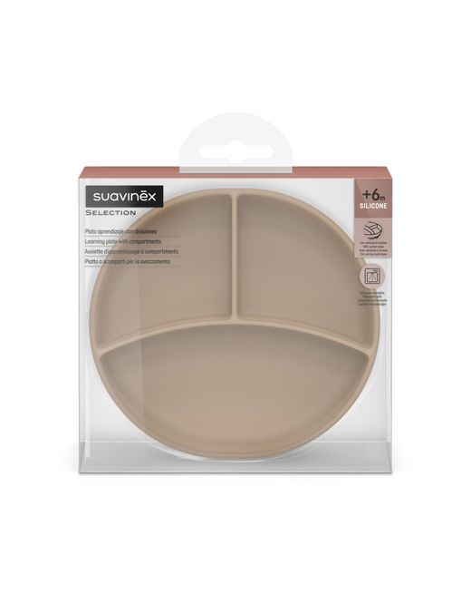 Suavinex Plato Con Divisiones Silicona +4 Meses Beige
