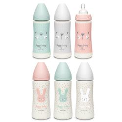 Suavinez biberón tetina redonda tres posiciones +4M 360mL