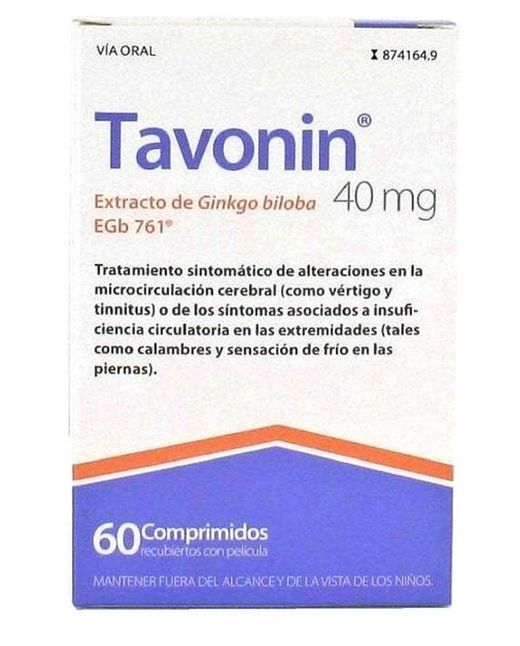 Tavonin 40 Mg 60 Comprimidos Recubiertos