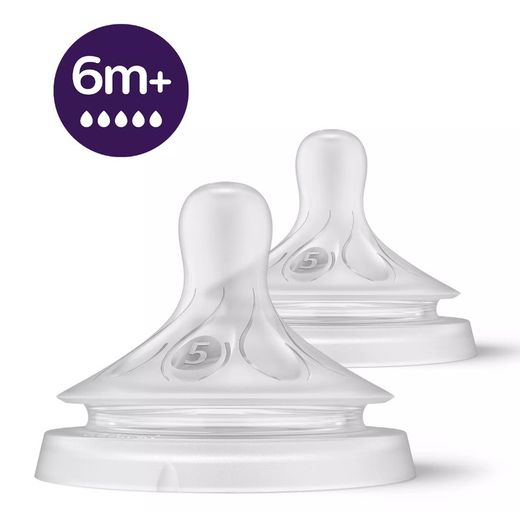 Tetina Natural Flujo Ultrarápido Philips Avent Natural Response +6 Meses 2 Unidades