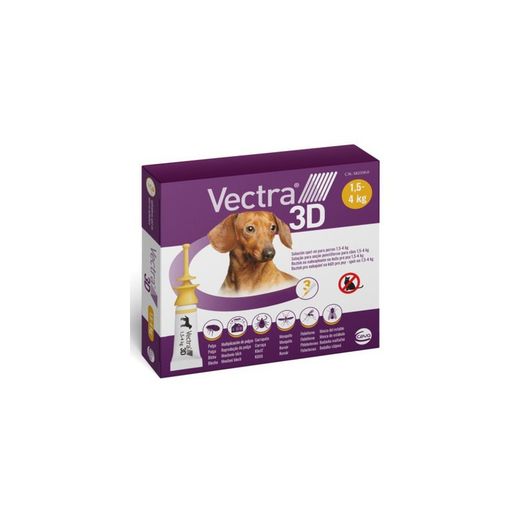 Vectra 3D Pipetas Antiparasitarias Perros 1.5-4kg 3 Pipetas