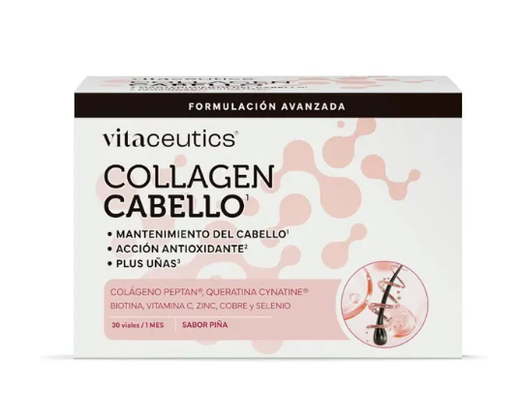 Vitaceutics Collagen Cabellos 30 Viales 25 ML Sabor Frutos Rojos