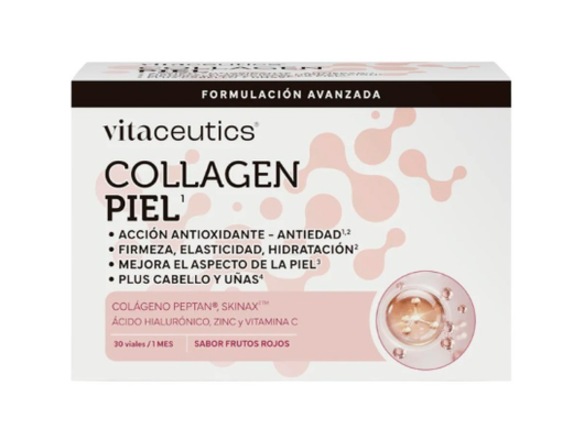 Vitaceutics Collagen Piel 30 Viales 25 ML Sabor Frutos Rojos