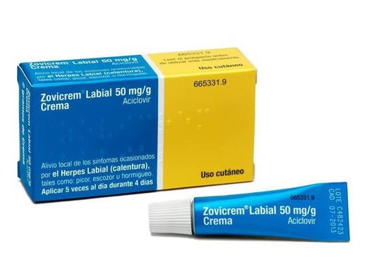 Zovicrem Labial 50 Mg/G Crema 2 G Tubo